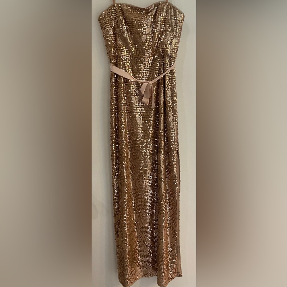 Rose gold sequins gown